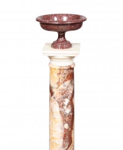 Pair Of Italian Grand Tour Marble And Porphyry Columns