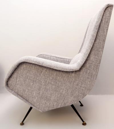 Pair Of Italian High Back Armchairs New Upholstery