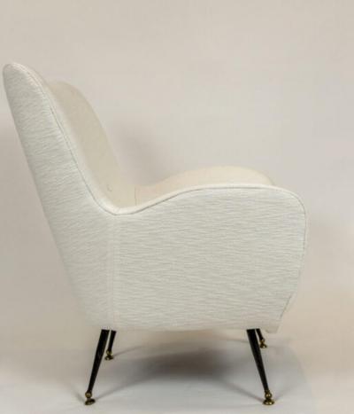 Pair Of Italian Mid Century Curving Lounge Chairs