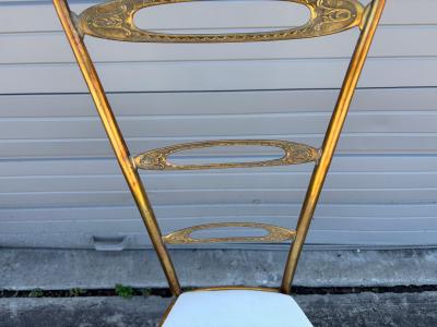 Pair Of Italian Modern Brass Chiavari Chairs