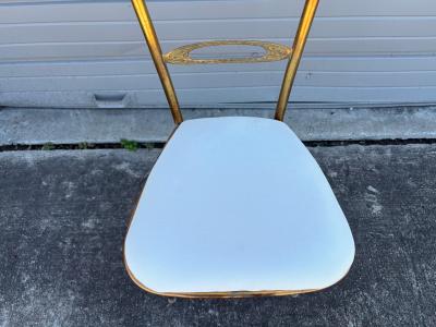Pair Of Italian Modern Brass Chiavari Chairs