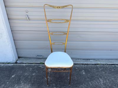 Pair Of Italian Modern Brass Chiavari Chairs