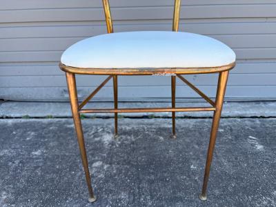 Pair Of Italian Modern Brass Chiavari Chairs