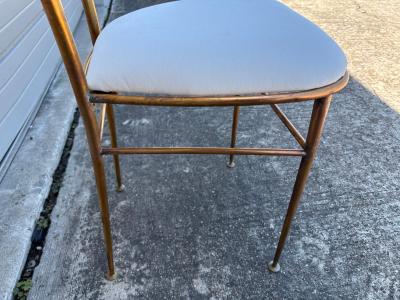Pair Of Italian Modern Brass Chiavari Chairs