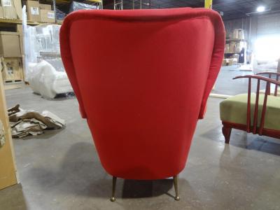 Pair Of Italian Modern Sculptural Lounge Chairs Inspired By Gio Ponti