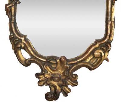 Pair Of Italian Rococo Giltwood Mirrors