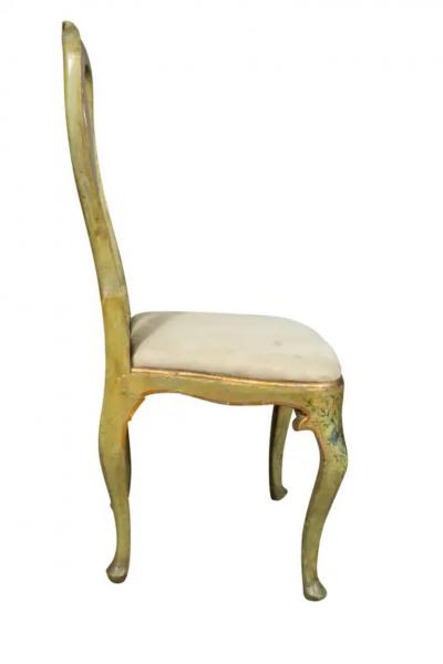 Pair Of Italian Rococo Painted Side Chairs
