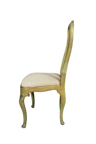 Pair Of Italian Rococo Painted Side Chairs