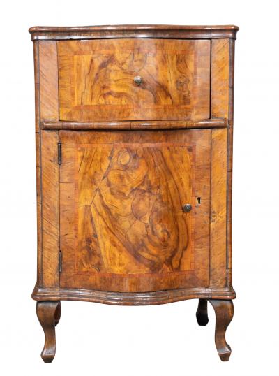 Pair Of Italian Rococo Walnut Commodini