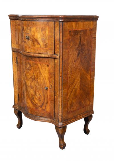 Pair Of Italian Rococo Walnut Commodini