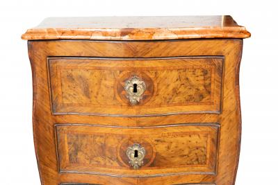 Pair Of Italian Rococo Walnut Commodinis