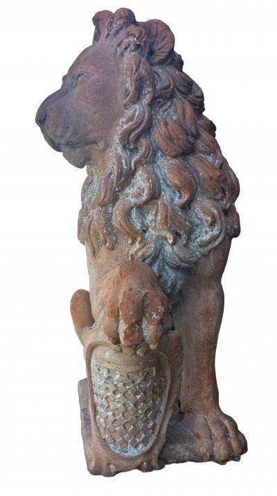 Pair Of Italian Terracotta Lions