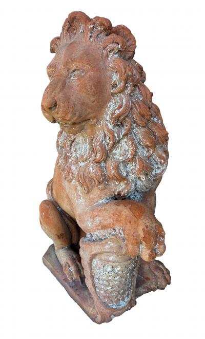 Pair Of Italian Terracotta Lions