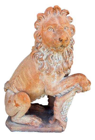 Pair Of Italian Terracotta Lions