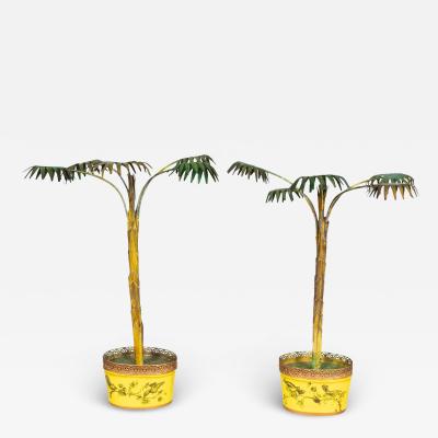 Pair Of Italian Toleware Palm Trees