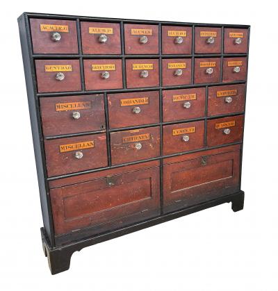 Pair Of Large English Faux Bois Apothecary Chests