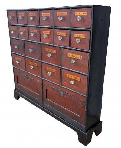 Pair Of Large English Faux Bois Apothecary Chests