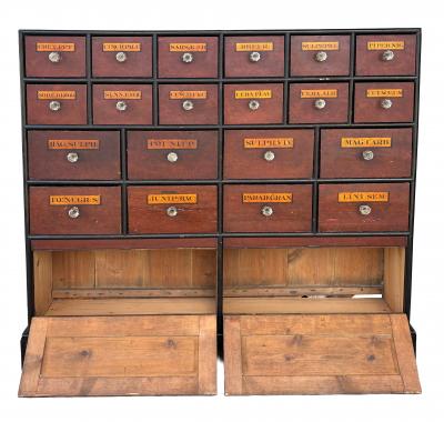 Pair Of Large English Faux Bois Apothecary Chests