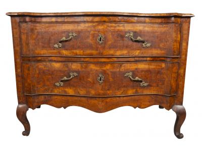 Pair Of Large Venetian Rococo Walnut Commodes