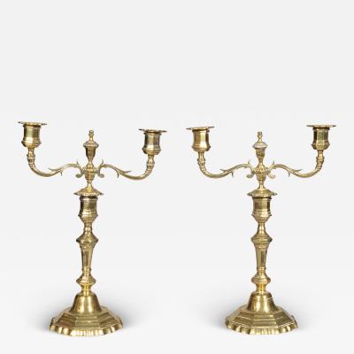 Pair Of Louis XV Brass Candlesticks