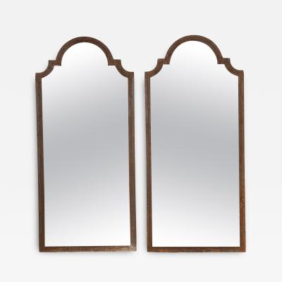 Pair Of Louis XV Style Steel Mirrors
