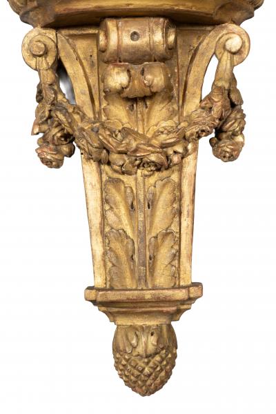 Pair Of Louis XVI Giltwood Wall Brackets