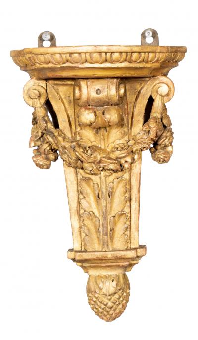Pair Of Louis XVI Giltwood Wall Brackets