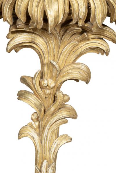 Pair Of Louis XVI Giltwood and Marble Wall Brackets