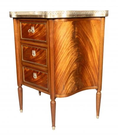 Pair Of Louis XVI Style Mahogany Petit Commodes