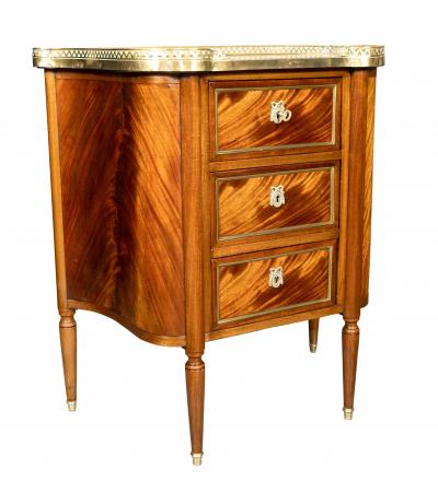 Pair Of Louis XVI Style Mahogany Petit Commodes