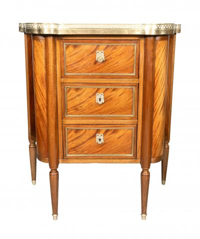 Pair Of Louis XVI Style Mahogany Petit Commodes