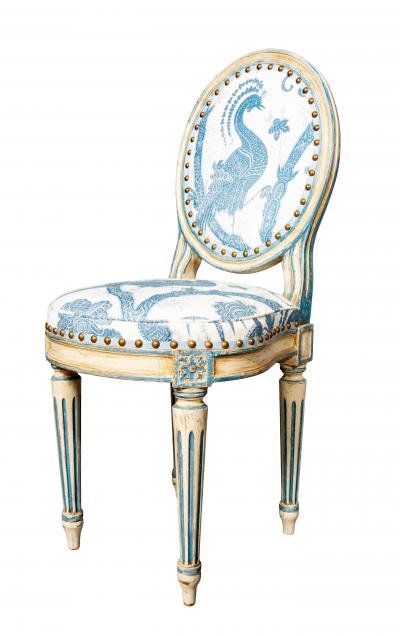 Pair Of Louis XVI Style Painted Side Chairs