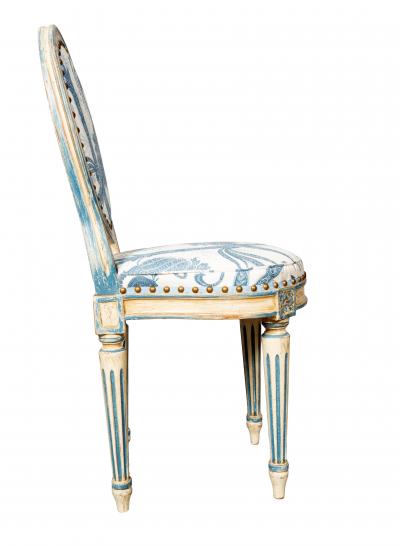 Pair Of Louis XVI Style Painted Side Chairs