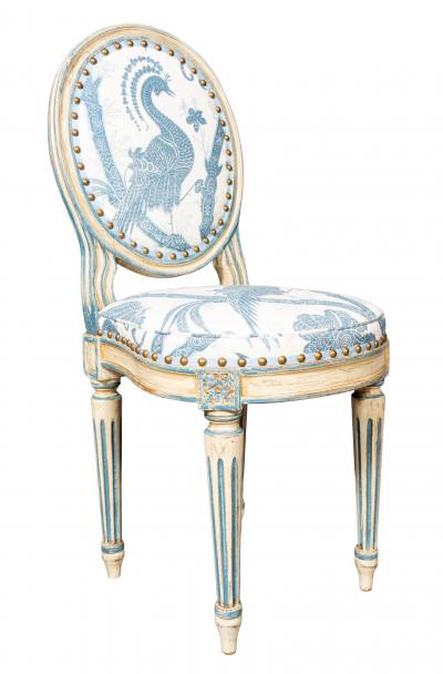 Pair Of Louis XVI Style Painted Side Chairs