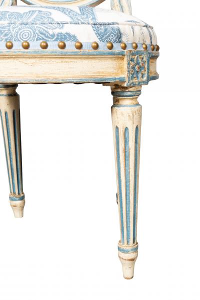 Pair Of Louis XVI Style Painted Side Chairs