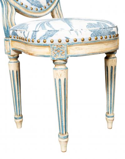 Pair Of Louis XVI Style Painted Side Chairs