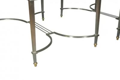 Pair Of Maison Jansen Chrome And Brass End Tables