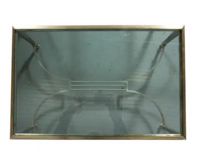 Pair Of Maison Jansen Chrome And Brass End Tables