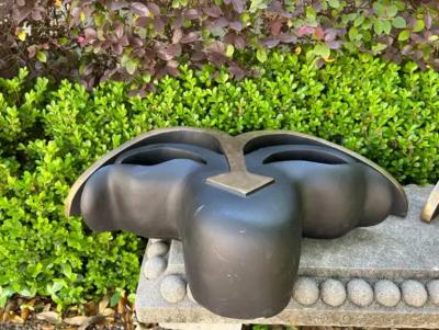 Pair Of Mid Century Modern Bronze Wall Brackets