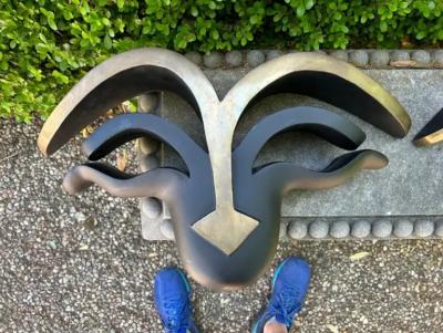 Pair Of Mid Century Modern Bronze Wall Brackets