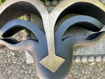 Pair Of Mid Century Modern Bronze Wall Brackets