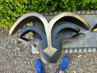 Pair Of Mid Century Modern Bronze Wall Brackets