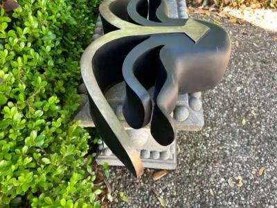 Pair Of Mid Century Modern Bronze Wall Brackets