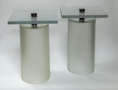 Pair Of Murano Glass Side Tables