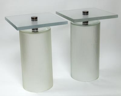 Pair Of Murano Glass Side Tables