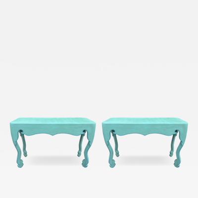 Pair Of Post Modern Console Tables