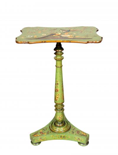 Pair Of Regency Apple Green Occasional Tables
