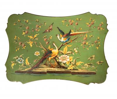 Pair Of Regency Apple Green Occasional Tables