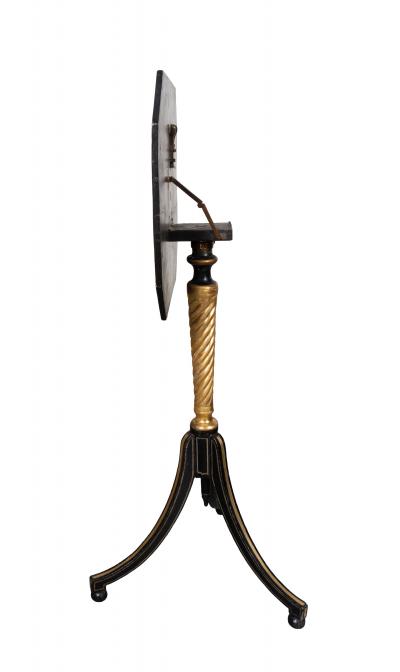 Pair Of Regency Ebonized And Giltwood Candlestands