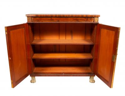 Pair Of Regency Mahogany And Brass Inlaid Credenzas From Westport House Ireland